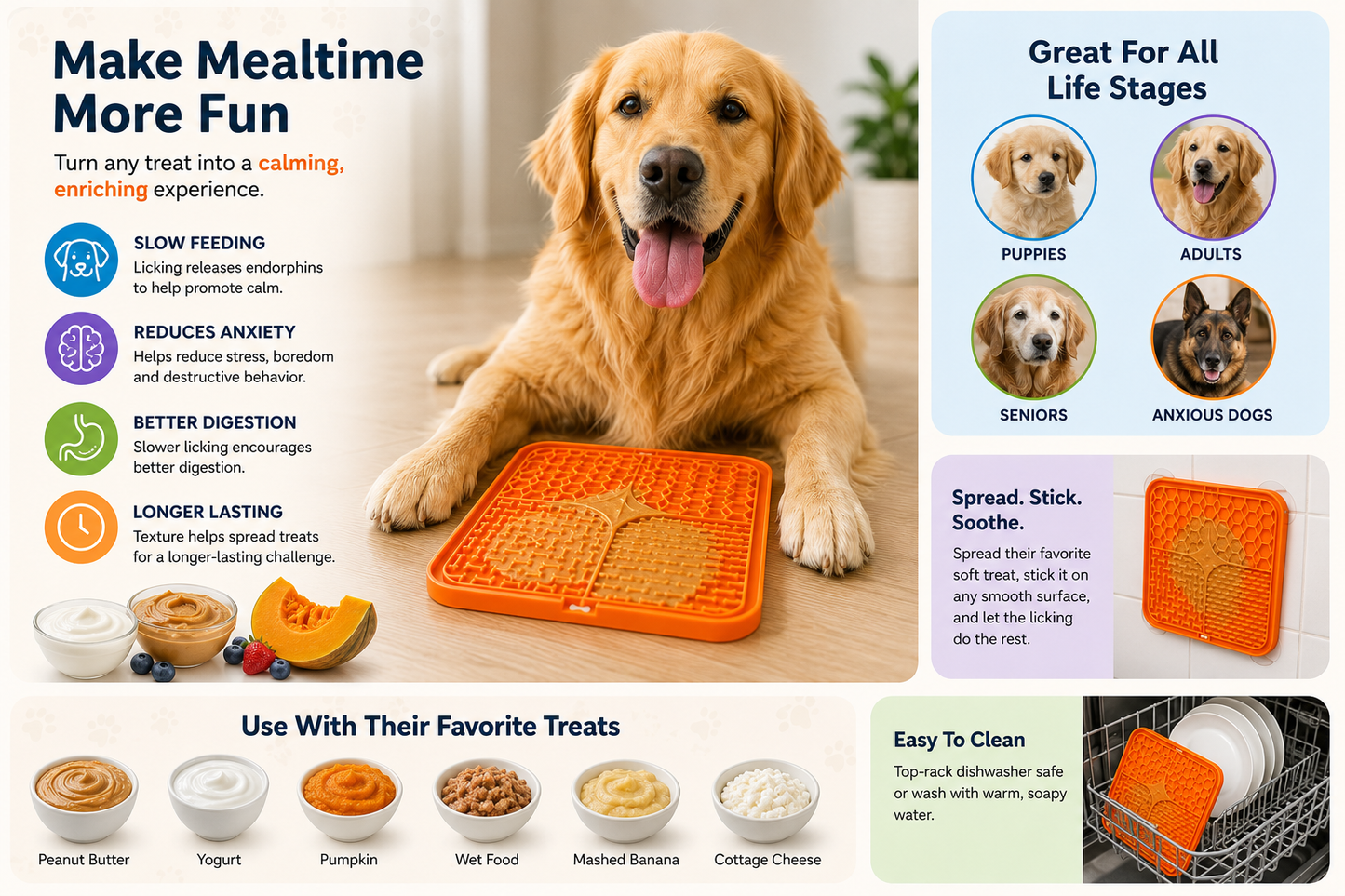 Dog Lick Mat – Silicone Slow Feeder