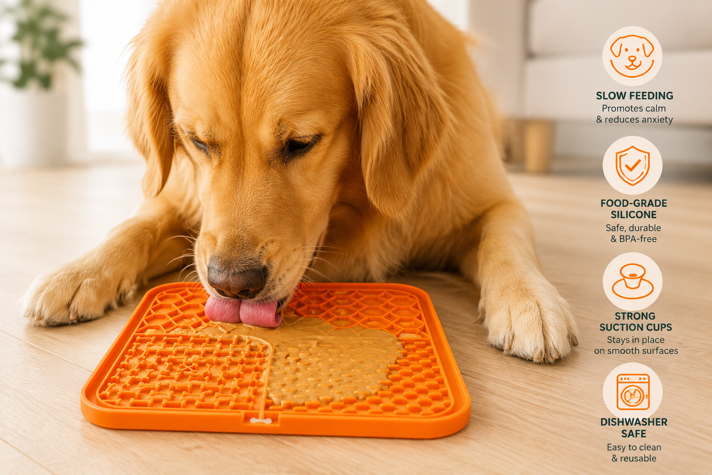 Dog Lick Mat – Silicone Slow Feeder