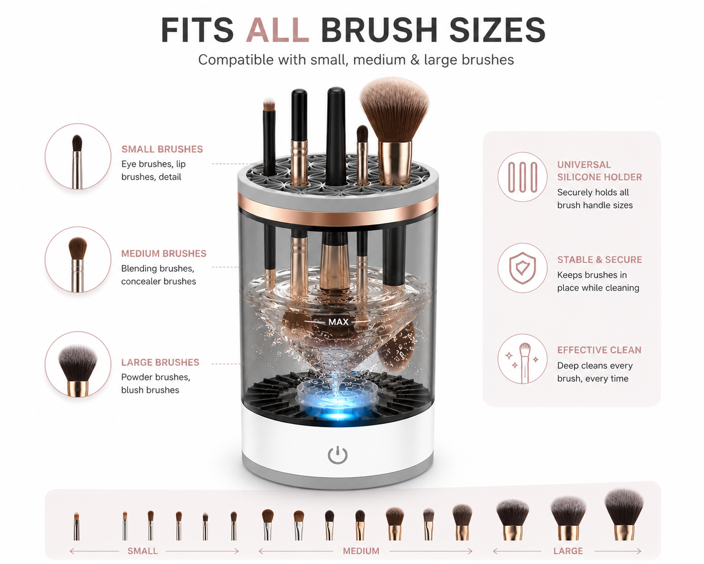 Electric Makeup Brush Cleaner – Spin-Clean in Seconds