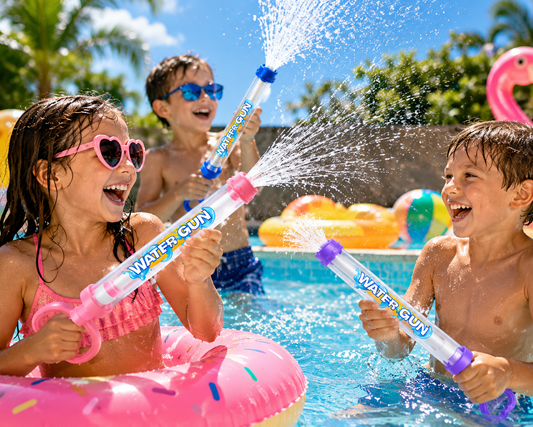 Pull-Back Water Spray Gun – Kids Outdoor Water Toy