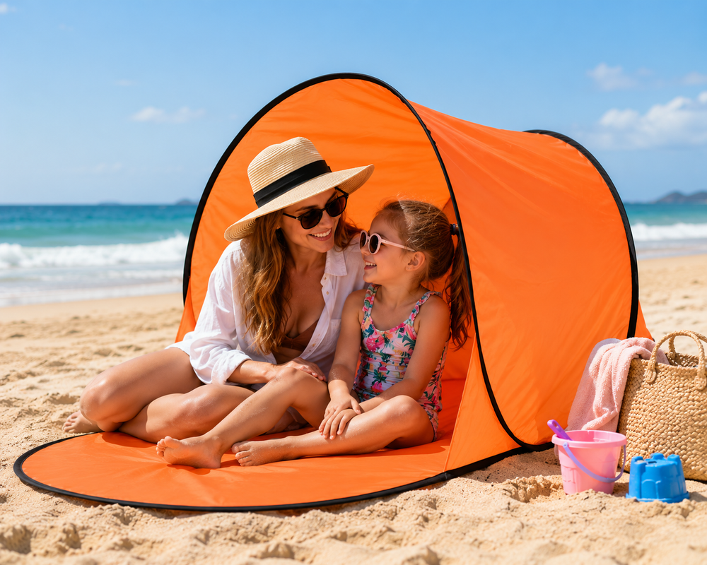 Pop-Up Beach Tent – Instant UV Sun Protection Shelter