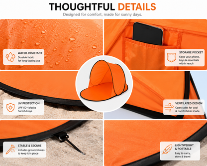 Pop-Up Beach Tent – UV Protection Sun Shelter