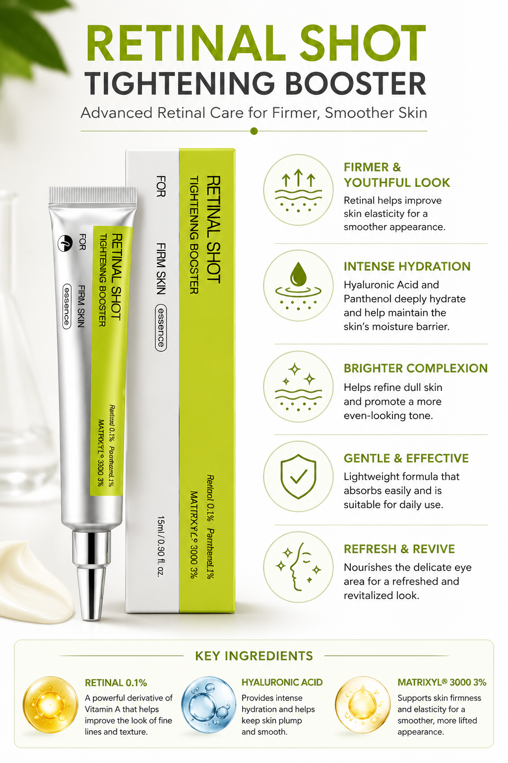 Retinol Eye Cream – For Fine Lines & Dark Circles