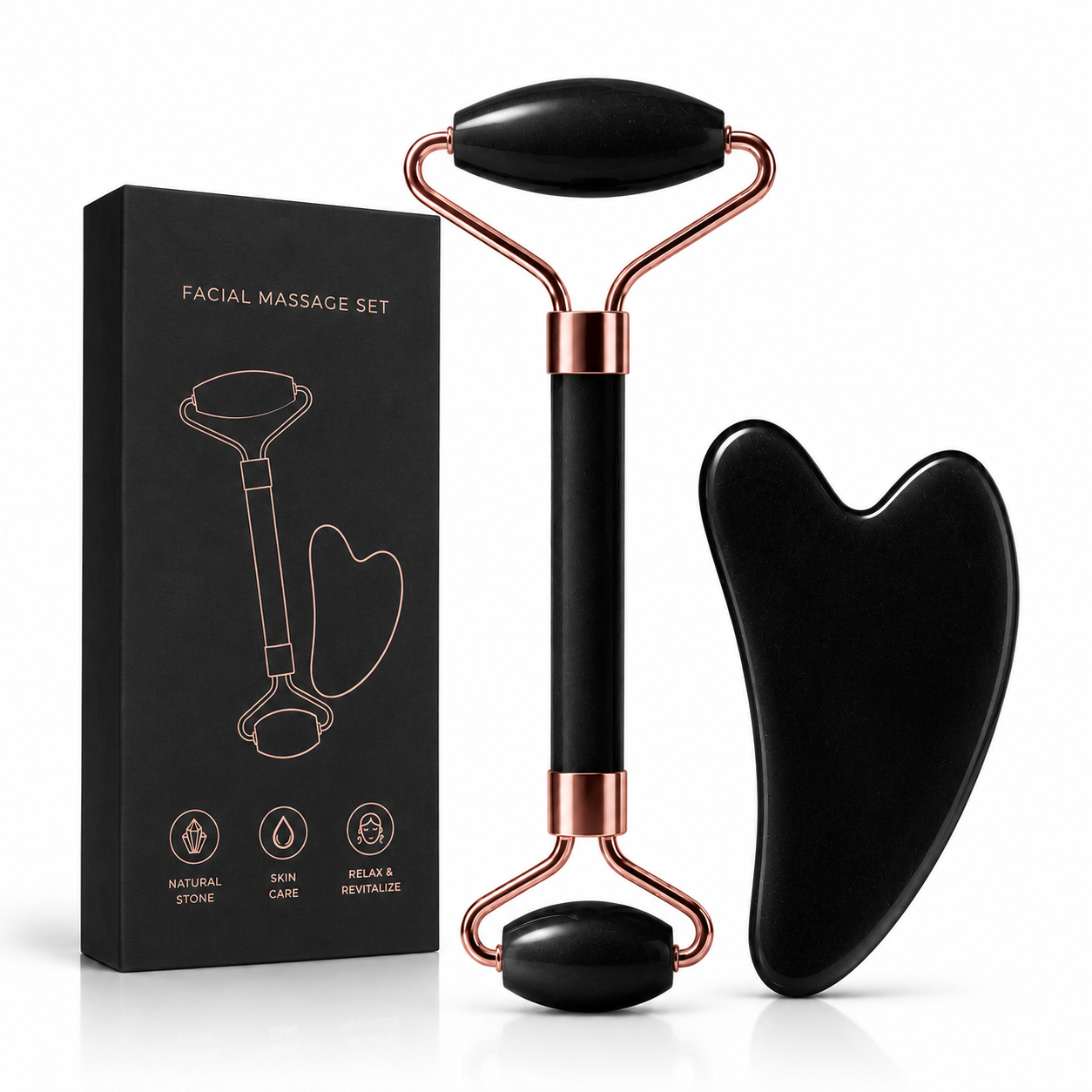 Facial Massage Roller – Face & Neck De-Puffing Tool