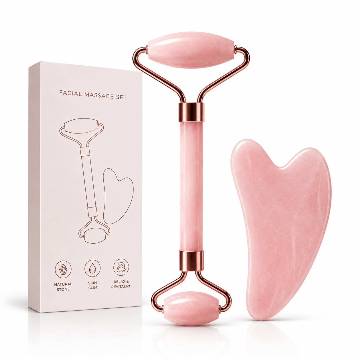 Facial Massage Roller – Face & Neck De-Puffing Tool
