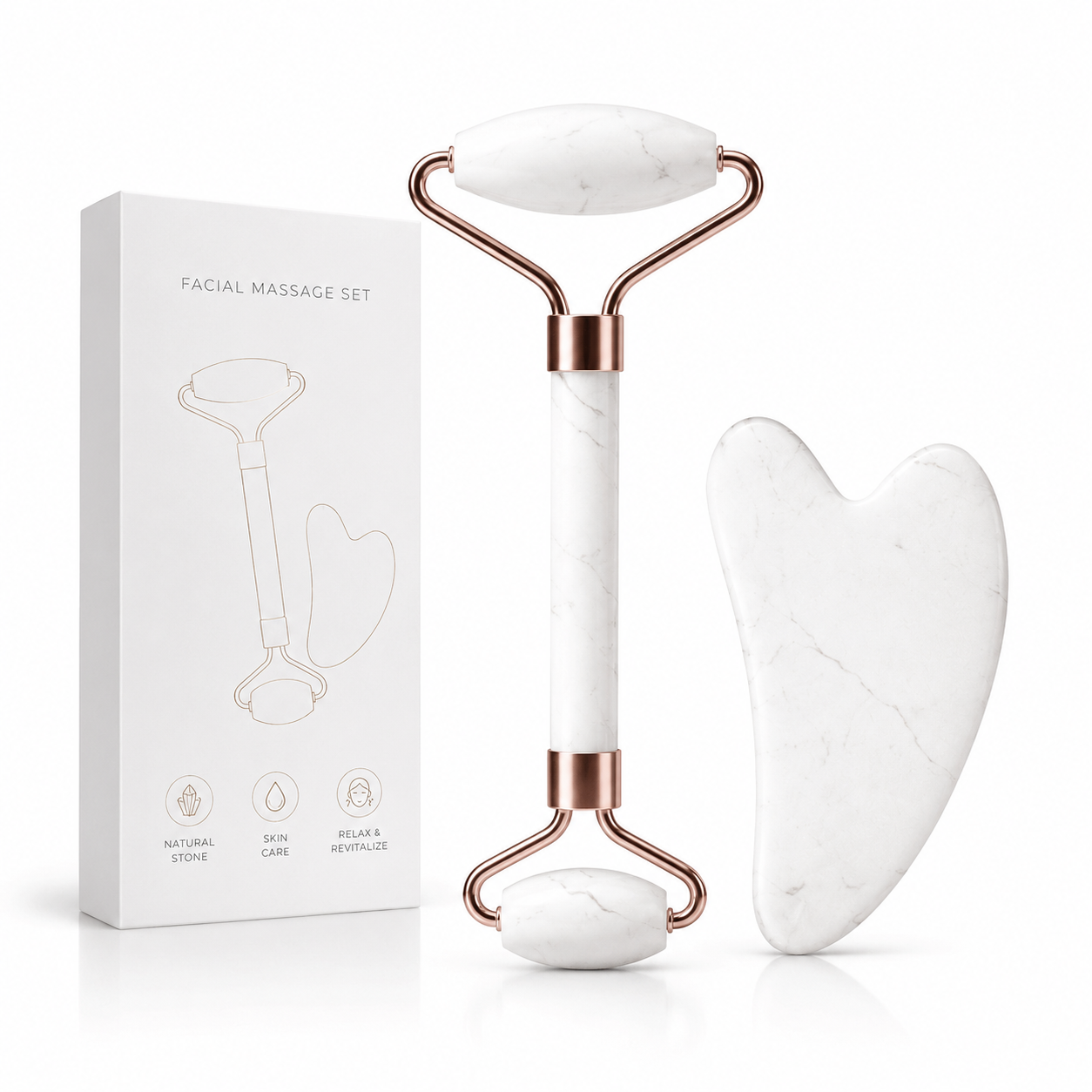 Facial Massage Roller – Face & Neck De-Puffing Tool