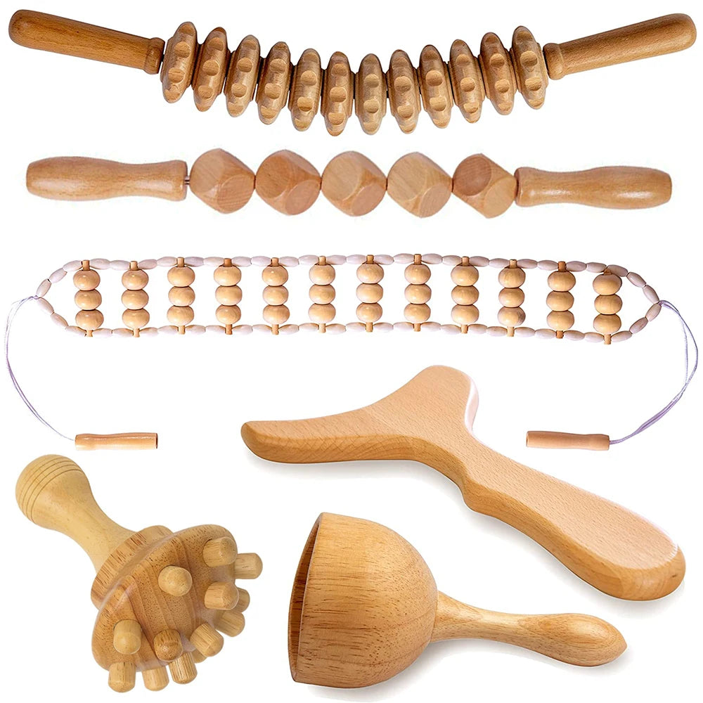 Wood therapy body sculpting kit