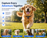 Infographic showing the pet collar camera features