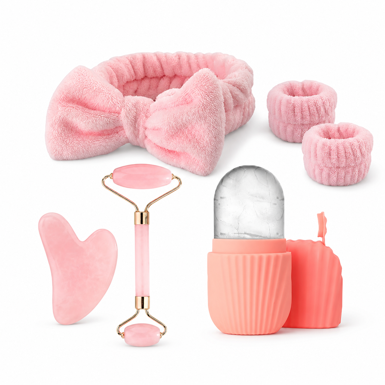 Cold-Therapy Facial Sculpting Kit – Ice Roller, Globes & Gua Sha