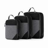 Compression packing cubes set in black