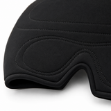 Close-up of the soft stretchy fabric and gel eye panel of the cooling cap