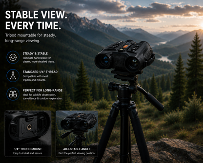 Night Vision Binoculars – 4K Digital, 800m Range, 10X Zoom