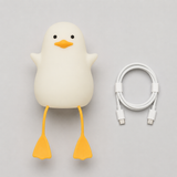 Duck night light with USB-C charging cable, what's included