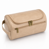 Hanging travel toiletry bag in beige