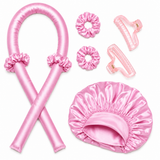 Heatless curl kit what's included: rod, two scrunchies, two clips and bonnet