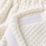 Close-up of the soft waffle microfiber texture and the velcro closure strip