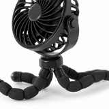Close-up of the mini fan grille, head and flexible legs