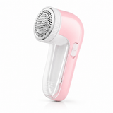 Rechargeable cordless fabric shaver in pink