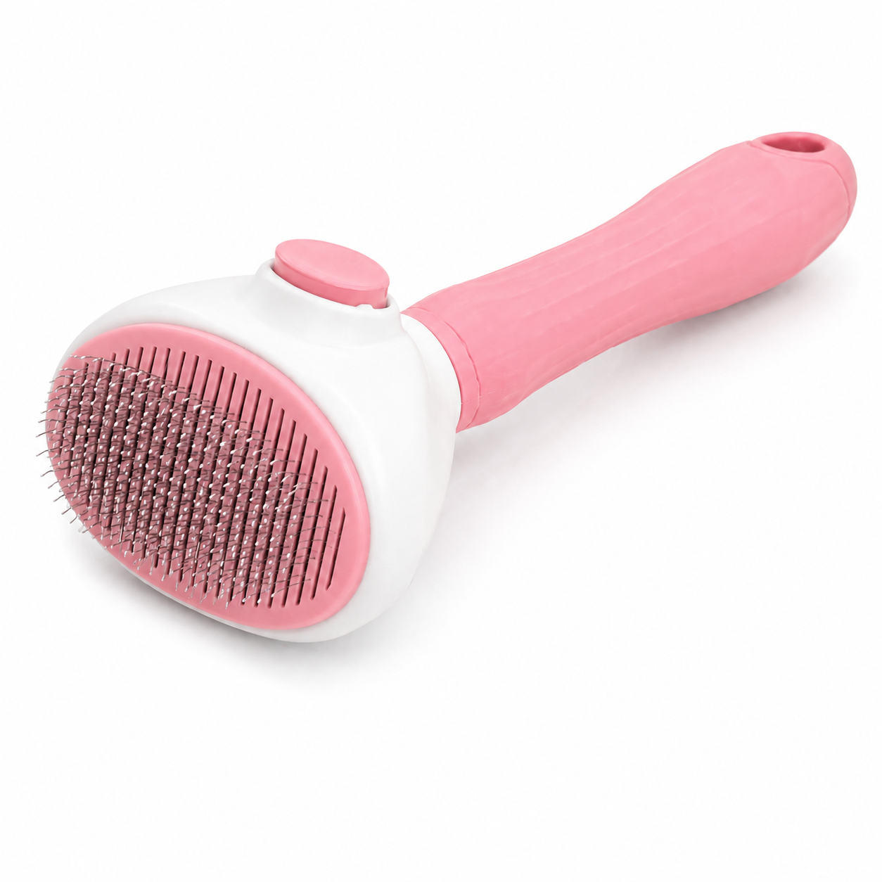 Self-Cleaning Slicker Brush – One-Click Pet Deshedder