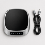 Smart mug warmer with its braided USB-C charging cable - what's included