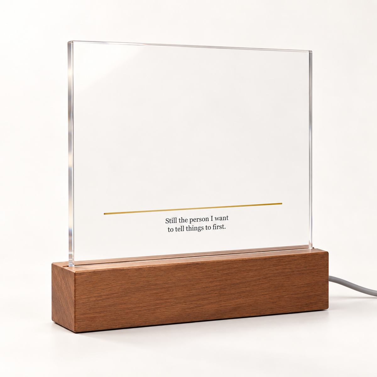 Sowth light everyday — printed message product photograph