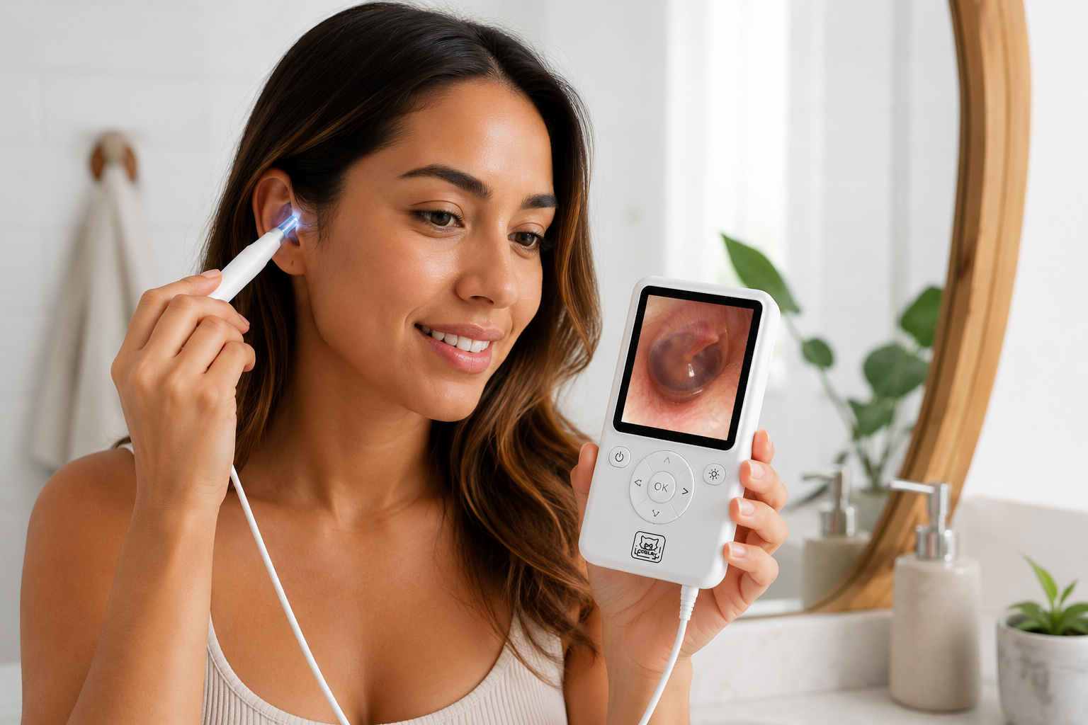 Digital Otoscope 4.3 IPS Screen - in use lifestyle